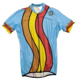 De Soto Cycling Jersey Sz Large Short Sleeve Shirt Top Triathlon Colorful USA